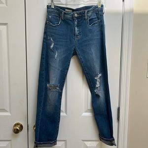 Pilcro Distresses Slim Boyfriend Jeans